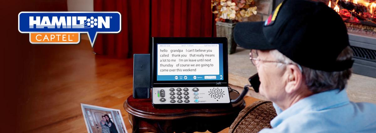 Hamilton Captel Captioned Teleohone for Seniors with hearing loss.