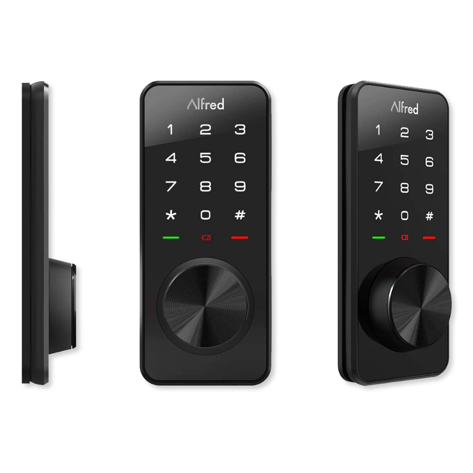 Alfred DB1 Smart Lock Touchscreen Deadbolt, Bluetooth, with Key Override & Z-Wave Plus