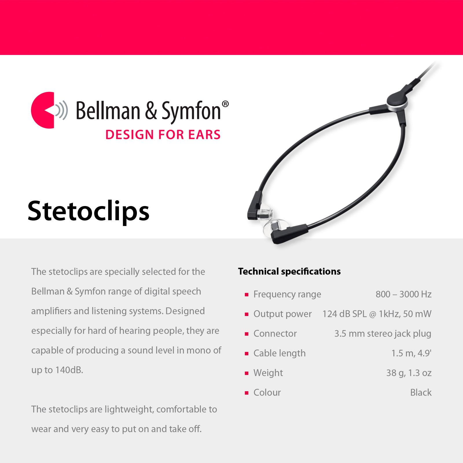 Bellman & Symfon Stetoclips for Maxi & Mino Personal Amplifiers