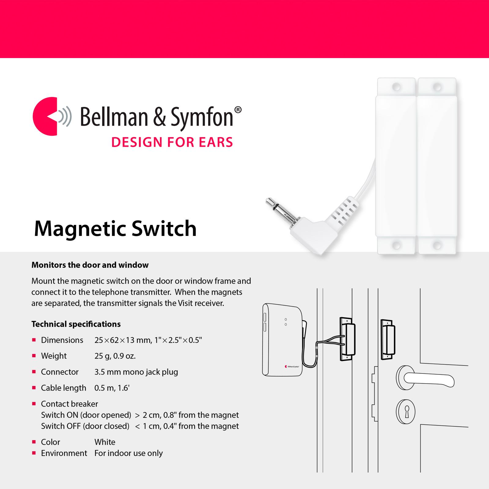 Bellman & Symfon Visit Magnetic Switch for Door/Window