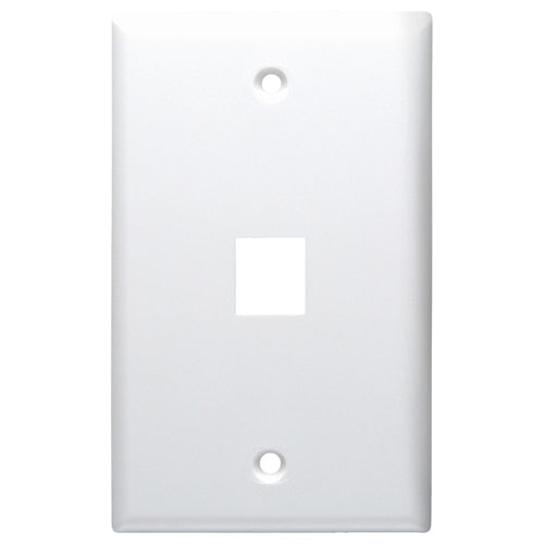DataComm Keystone Wallplate, 1-Gang, 1-Port