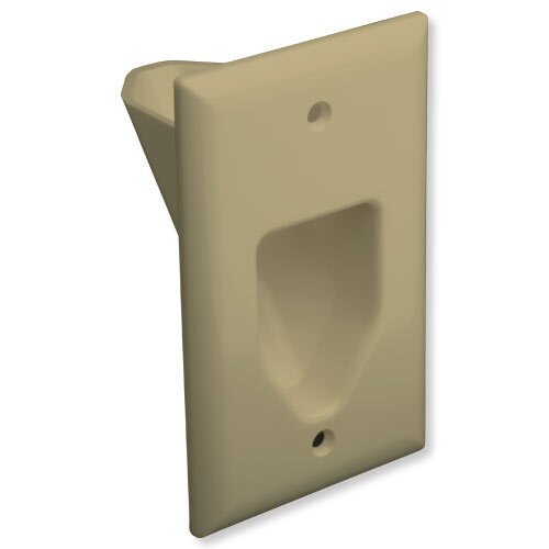 DataComm Recessed Cable Access Wallplate, 1-Gang