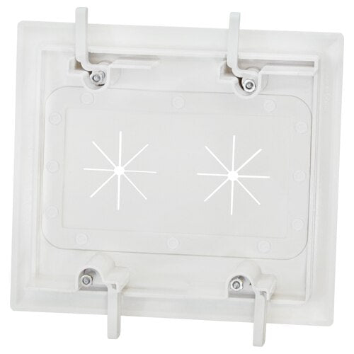DataComm Cable Access Wallplate with Flexible Opening, 2-Gang