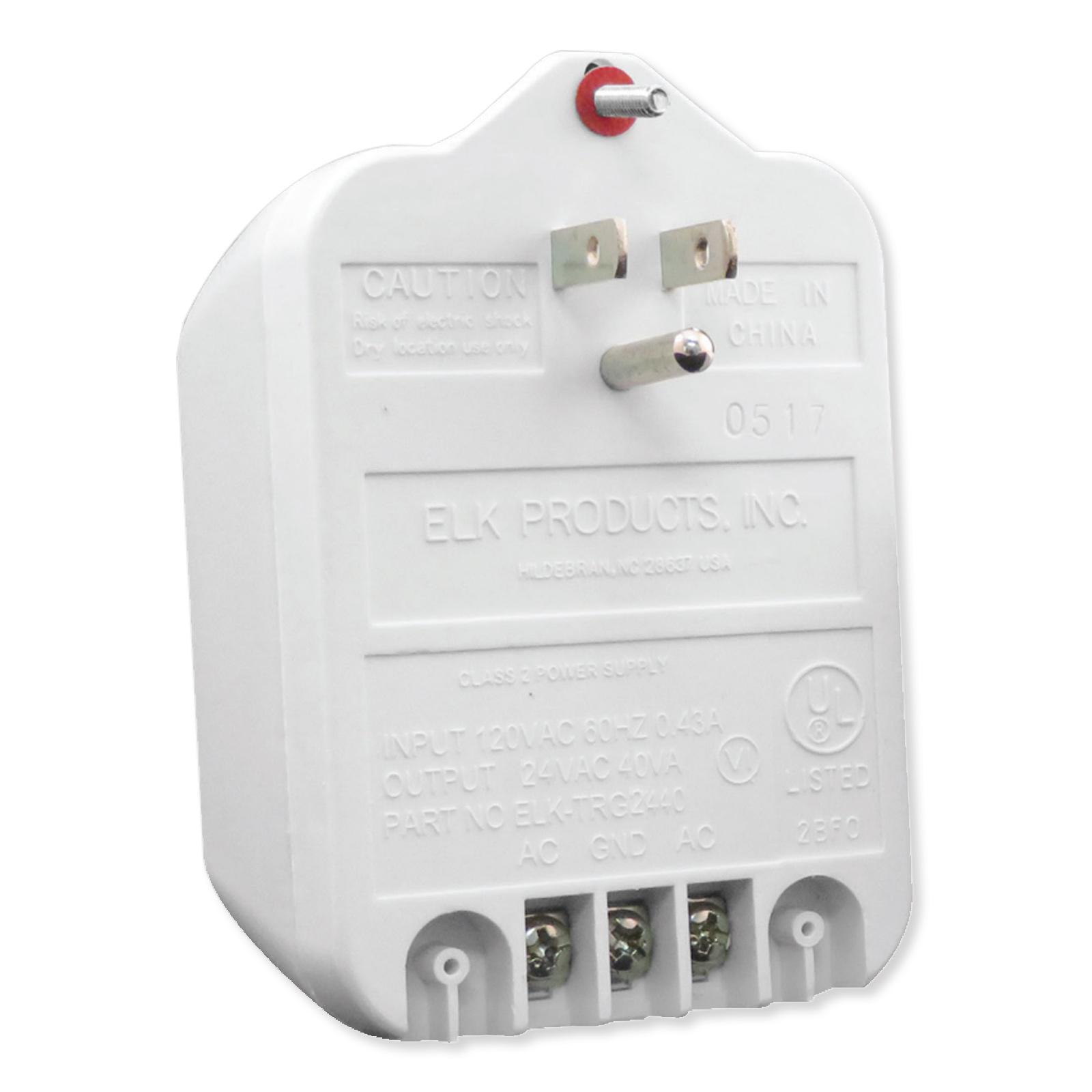 ELK AC Transformer with Ground, 24VAC 40VA