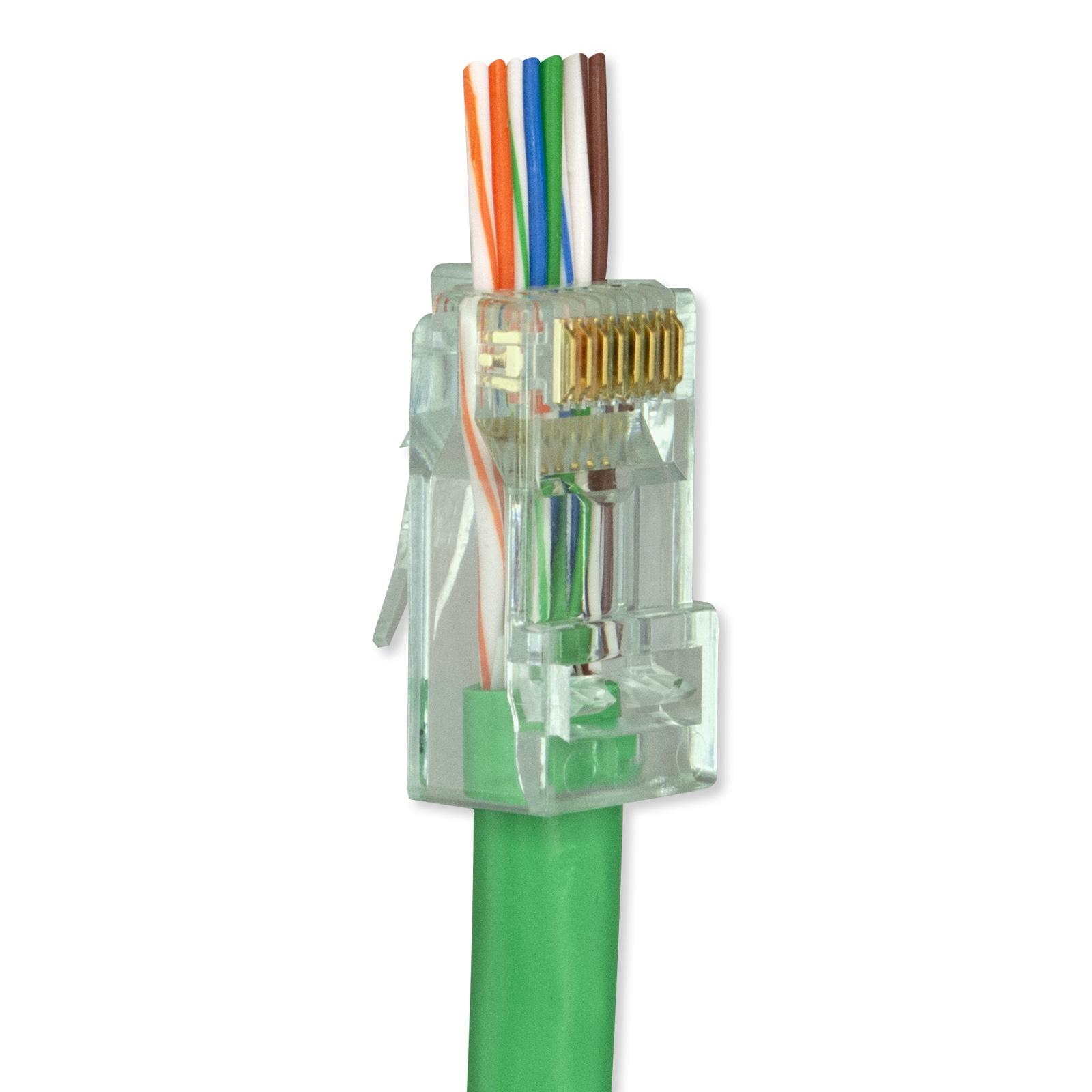 Simply45 Pass Through RJ45 Modular Plug for Cat6 UTP Unshielded