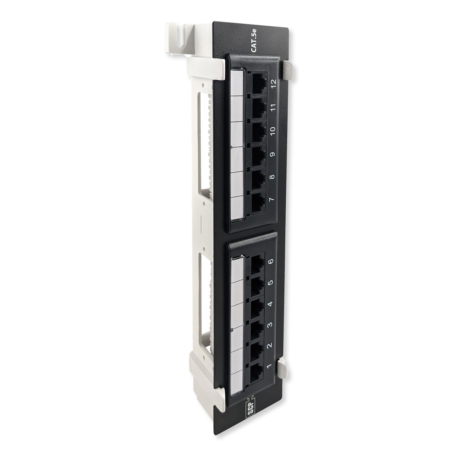Simply45 Loaded 12-Port Wall Mount Cat5e UTP Patch Panel
