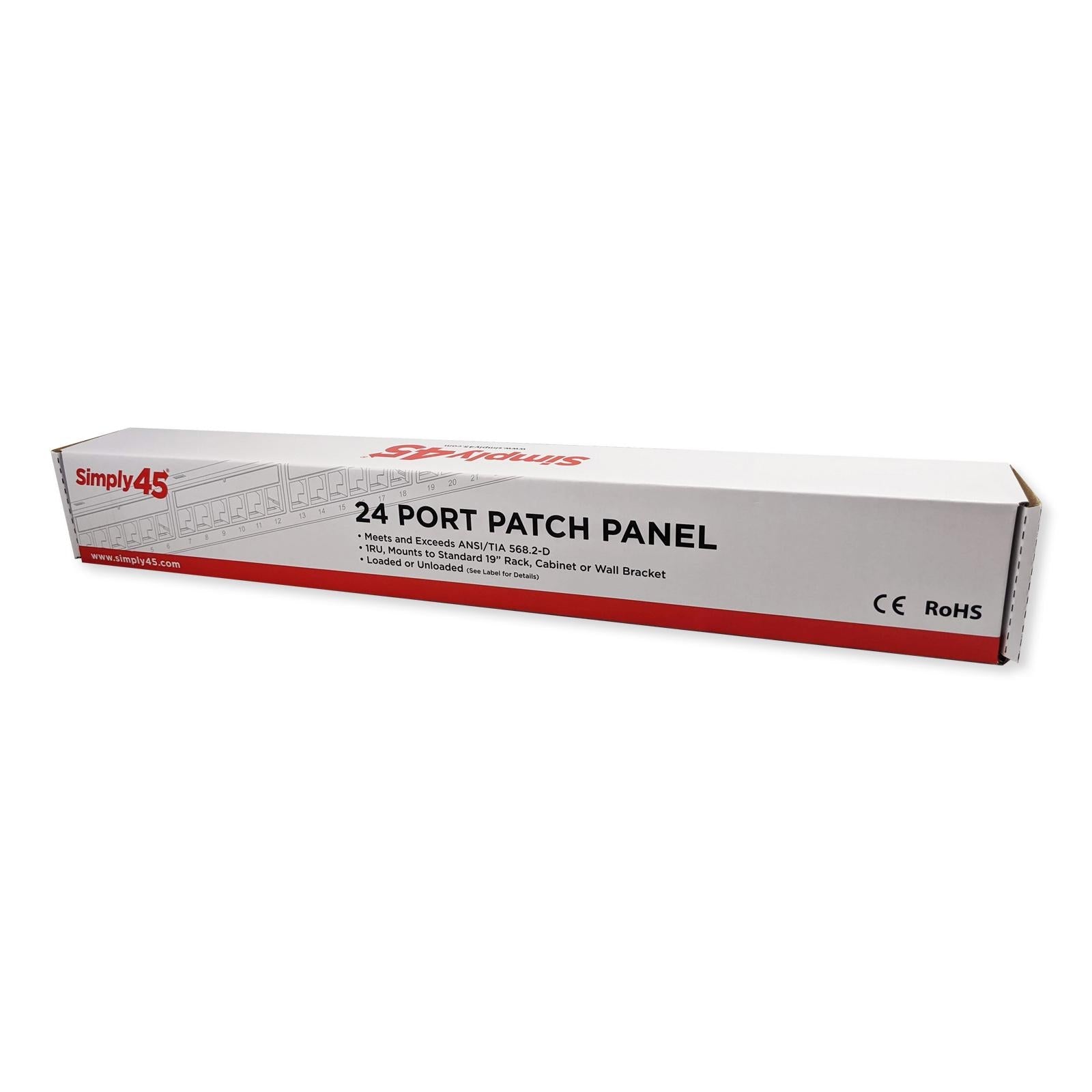 Simply45 Loaded 24-Port Cat6 UTP Patch Panel