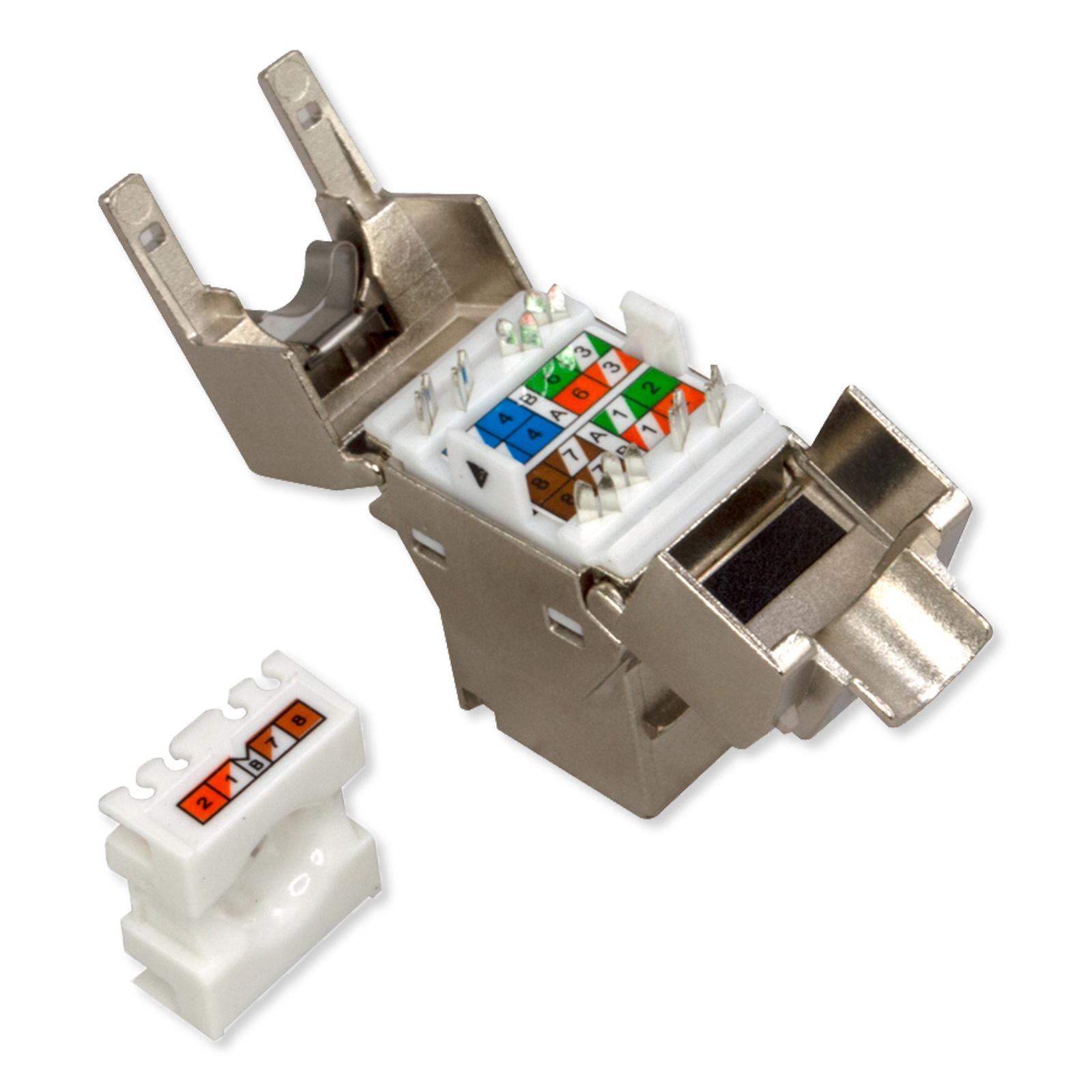 Simply45 10G Rated 180 Degree Shielded Keystone Jack