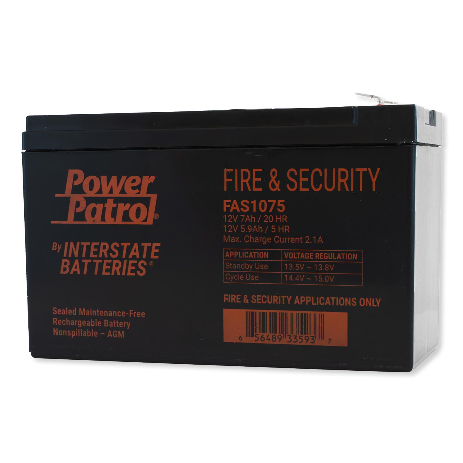 Interstate Batteries Power Patrol Lead Acid Battery, 12V 7Ah