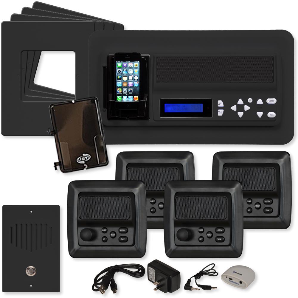 IST RETRO Music & Intercom System Package, 4 Rooms (Vertical Frames)