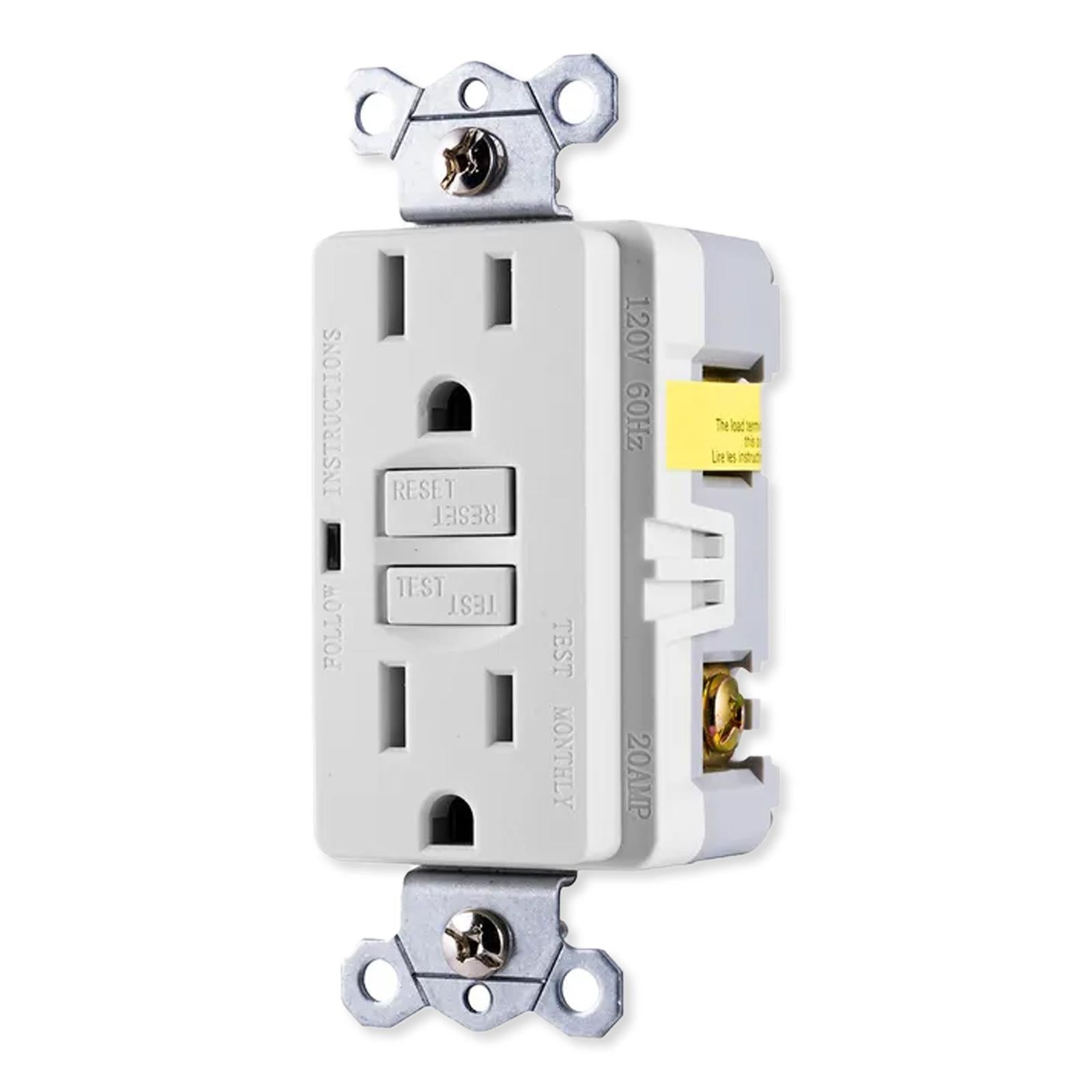 GE GFCI Receptacle with LED Indicator