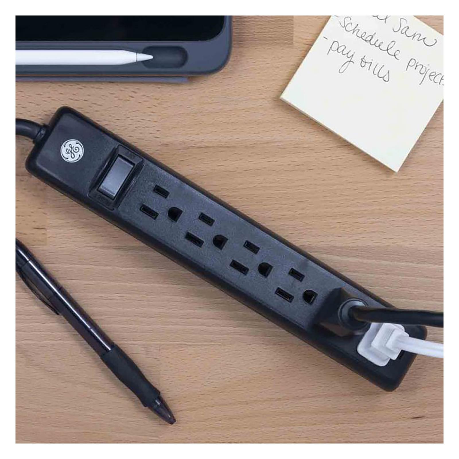 GE 6-Outlet Surge Protector, 12'