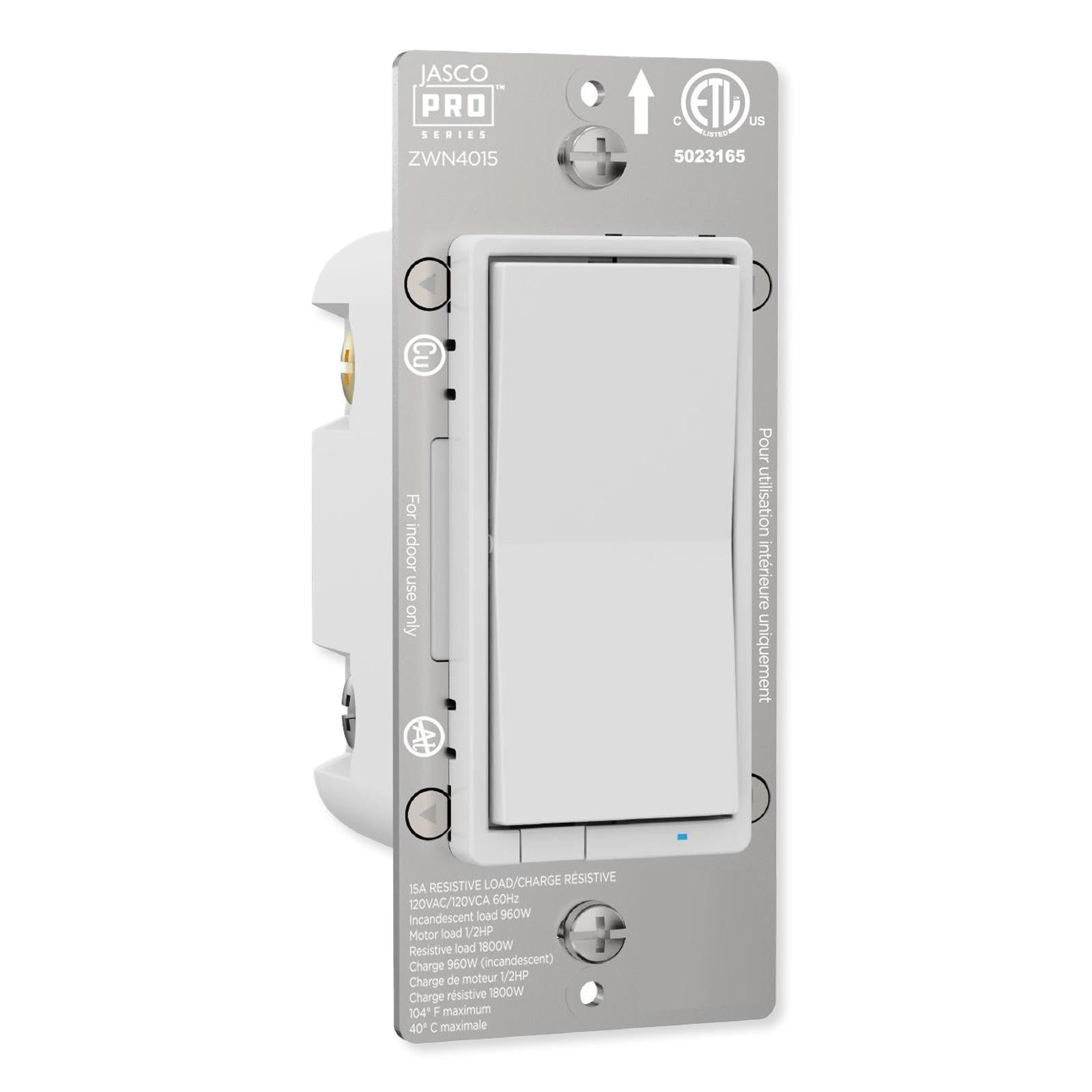 JascoPro Series Z-Wave Plus In-Wall Smart Paddle Switch, 800 Series