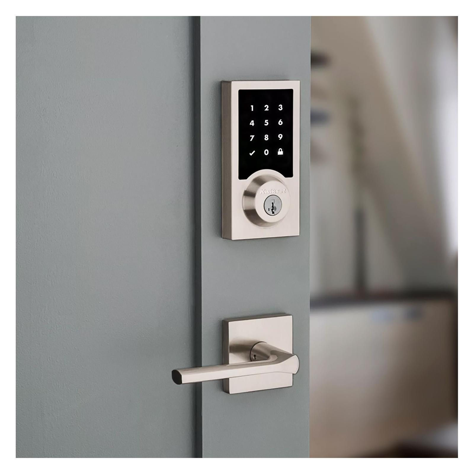 Kwikset SmartCode 916 Zigbee Contemporary Touchscreen Deadbolt with Home Connect, Satin Nickel (Open Box)