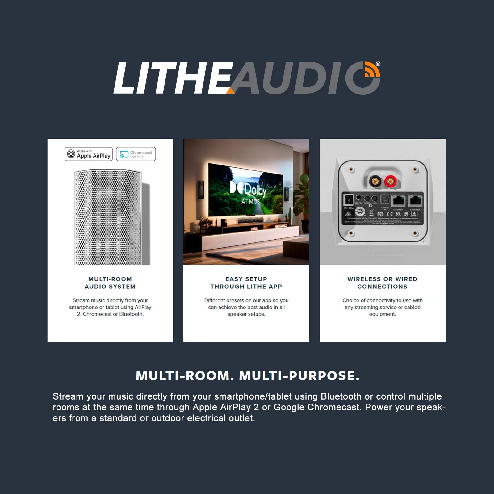 Lithe Audio IO1 WIFI Speaker - WISA (SINGLE)