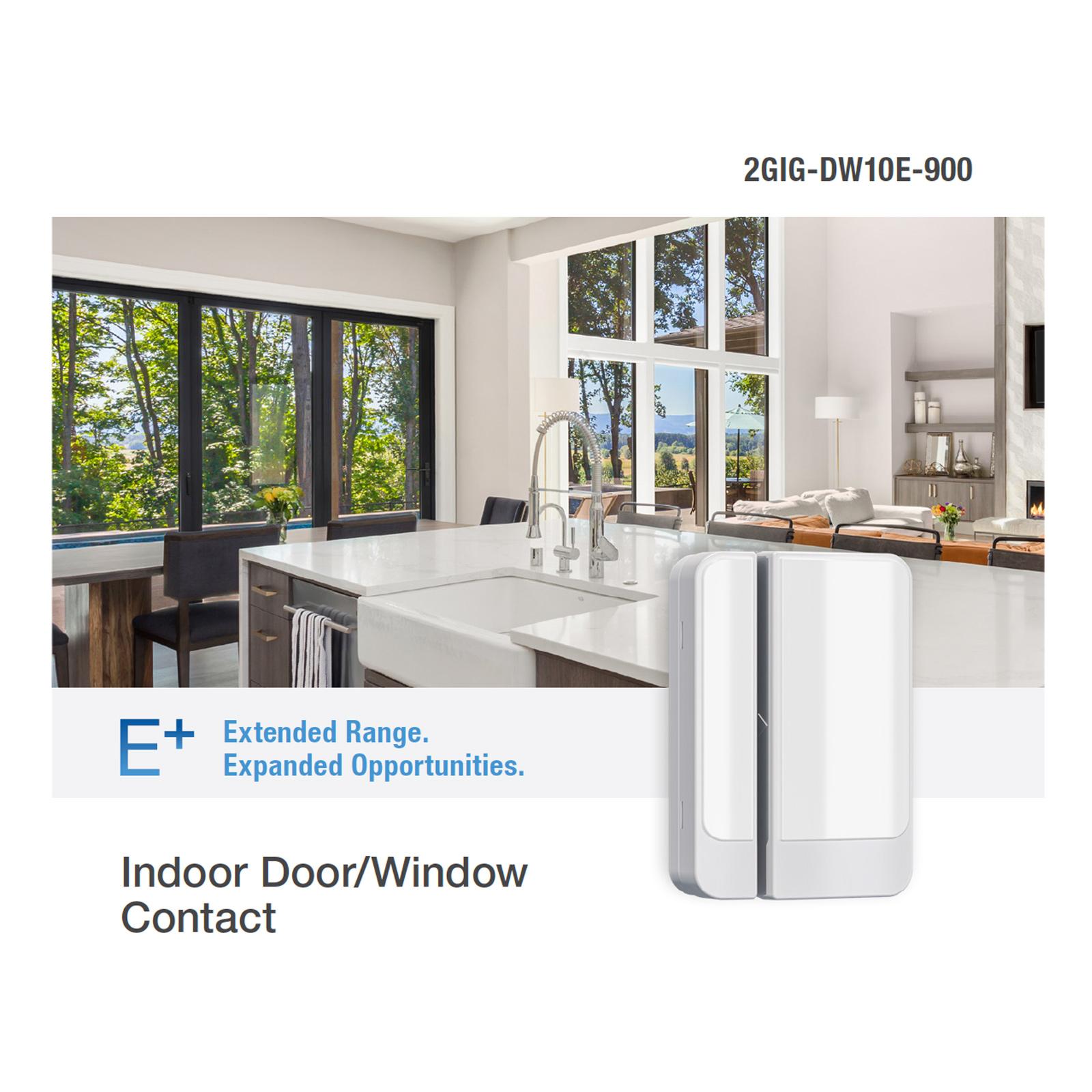 2GIG E+ Indoor Door Window Sensor / 900 MHz / Two-way / White