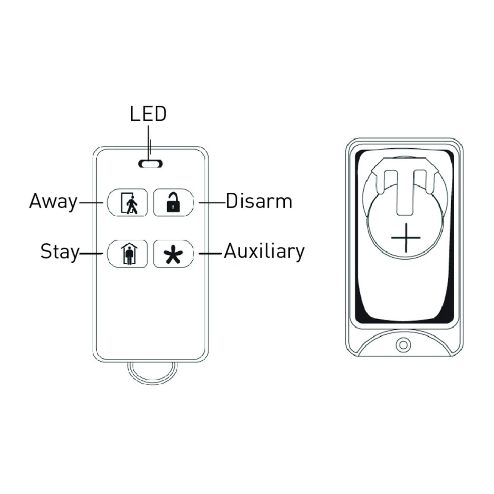 2GIG 4-Button Key Ring Remote (Open Box)
