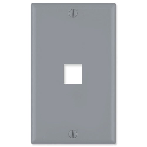 Leviton QuickPort Wallplate, 1-Gang, 1-Port