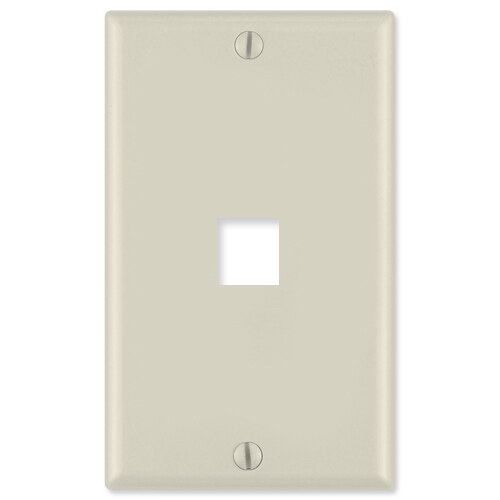 Leviton QuickPort Wallplate, 1-Gang, 1-Port