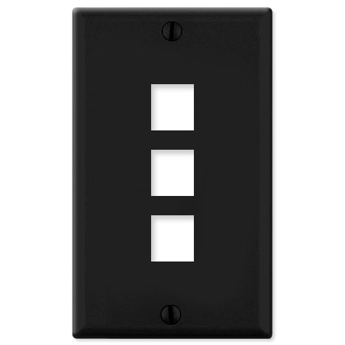 Leviton QuickPort Wallplate, 1-Gang, 3-Port