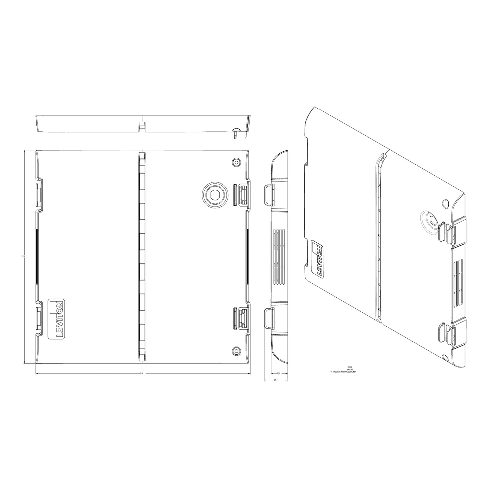 Leviton Vented Plastic Hinged Door (12 Pack), 14"