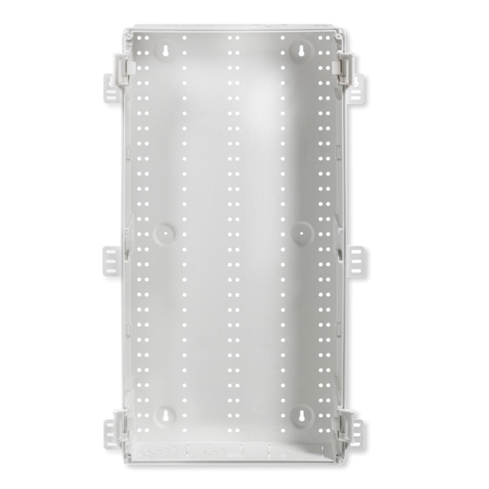 Leviton Wireless Structured Media Enclosure, No Cover, 6 Pack, Plastic, White