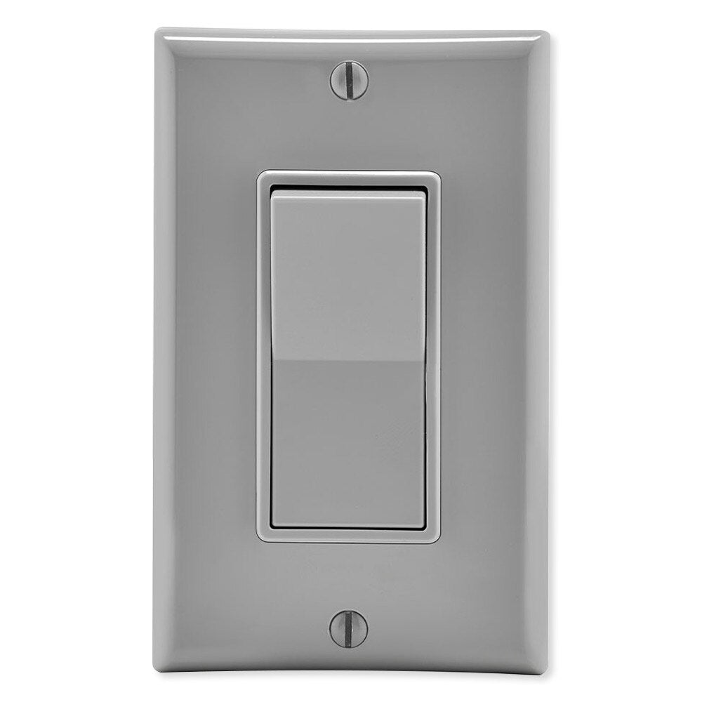 Leviton Decora Rocker Single-Pole AC Quiet Switch, 15A, 120/277V