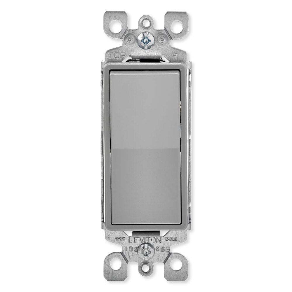 Leviton Decora Rocker Single-Pole AC Quiet Switch, 15A, 120/277V