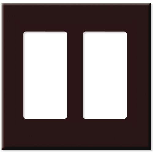 Leviton Decora Plus Screwless Snap-On Wallplate, 2-Gang