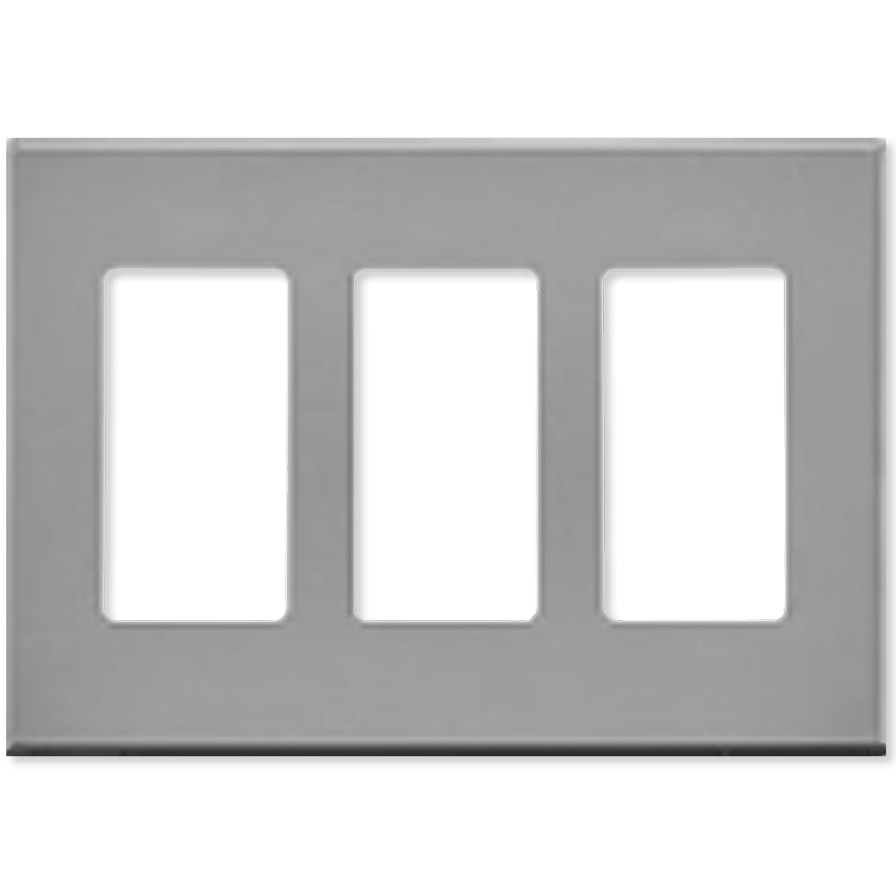 Leviton Decora Plus Screwless Snap-On Wallplate, 3-Gang
