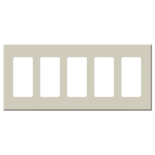 Leviton Decora Plus Screwless Snap-On Wallplate, 5-Gang