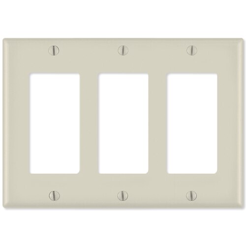 Leviton Decora Wallplate, 3-Gang