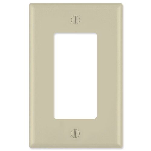 Leviton Decora Wallplate, 1-Gang, Midway Size