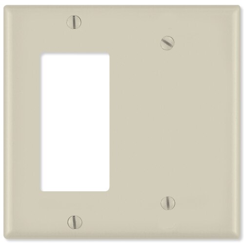 Leviton Combination Wallplate (1 Decora & 1 Blank)