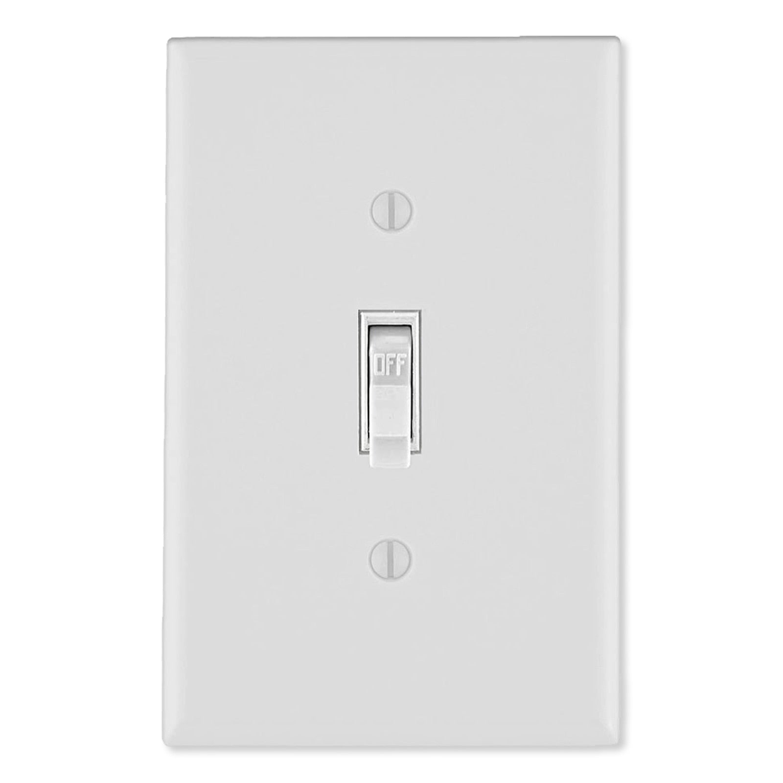 Leviton Toggle Switch Wallplate, 1-Gang, White