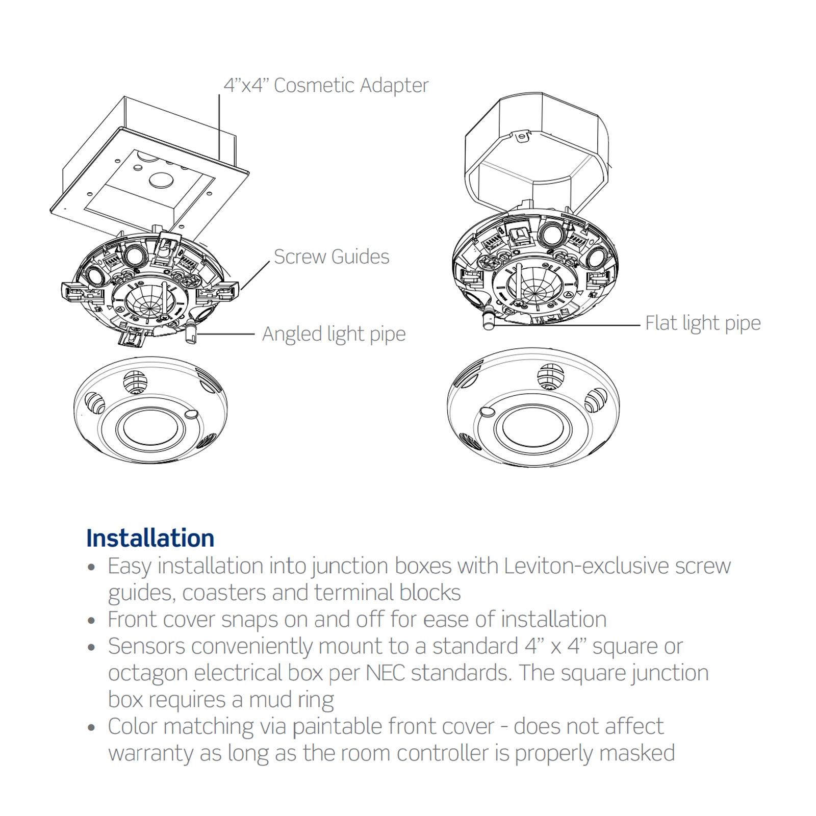 Leviton Smart Ceiling Mount Sensor (CMS), Multi-Tech, Switching, 2000 Sq. Ft. Coverage