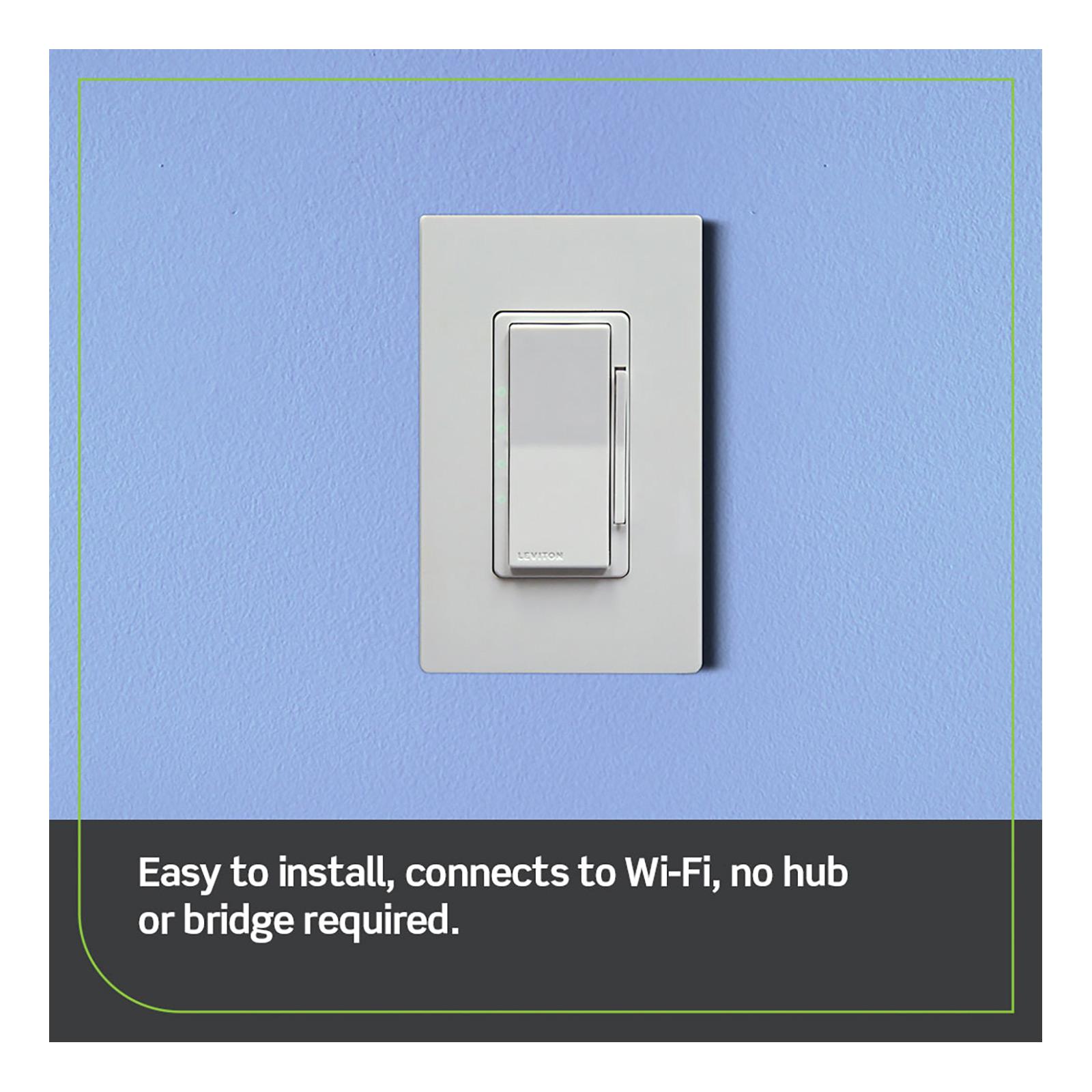 Leviton Decora Smart Wi-Fi (2nd Gen) Fan Speed Controller, Single Pole or 3-Way