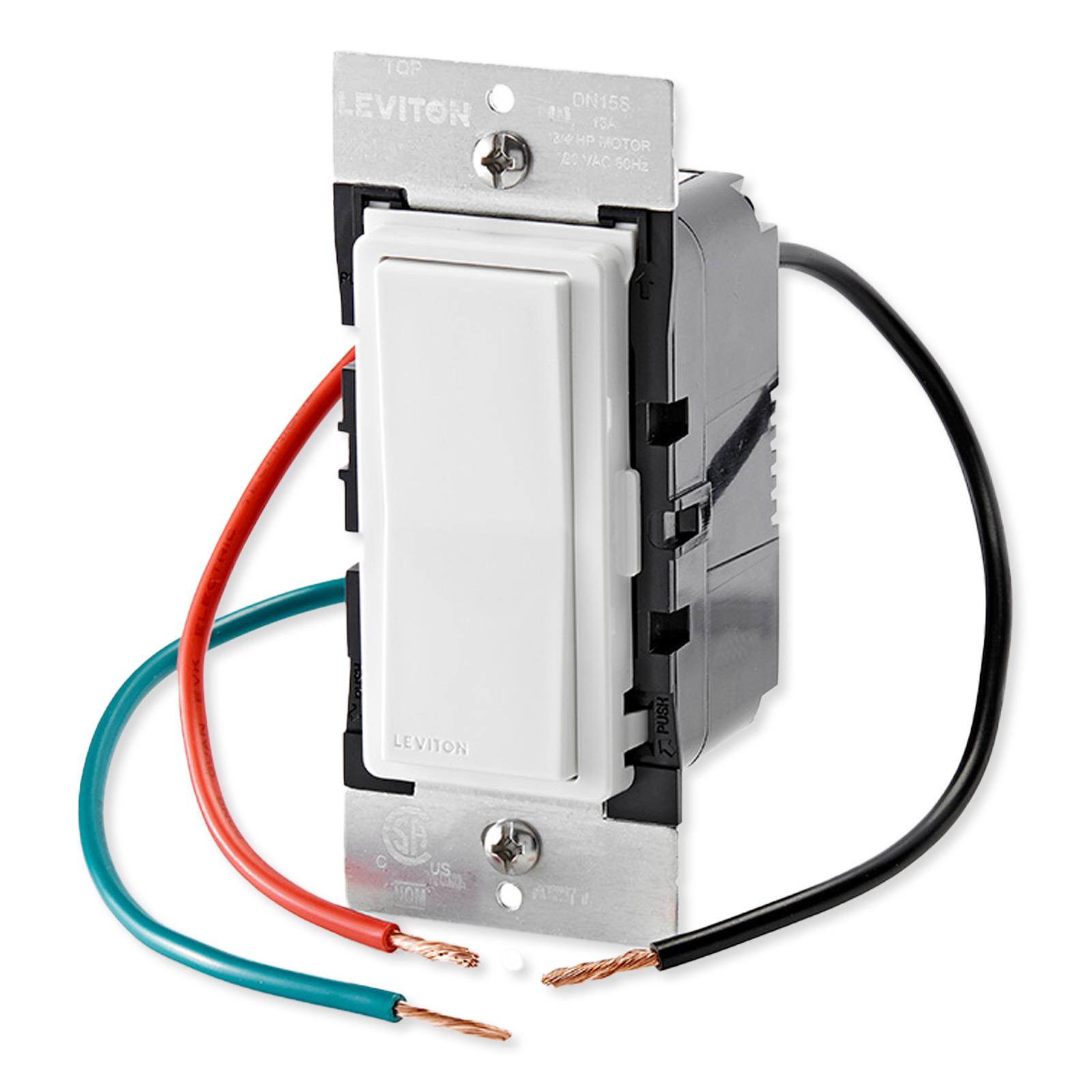 Leviton Decora Smart No-Neutral 15-Amp Switch, requires MLWSB Wi-Fi Bridge