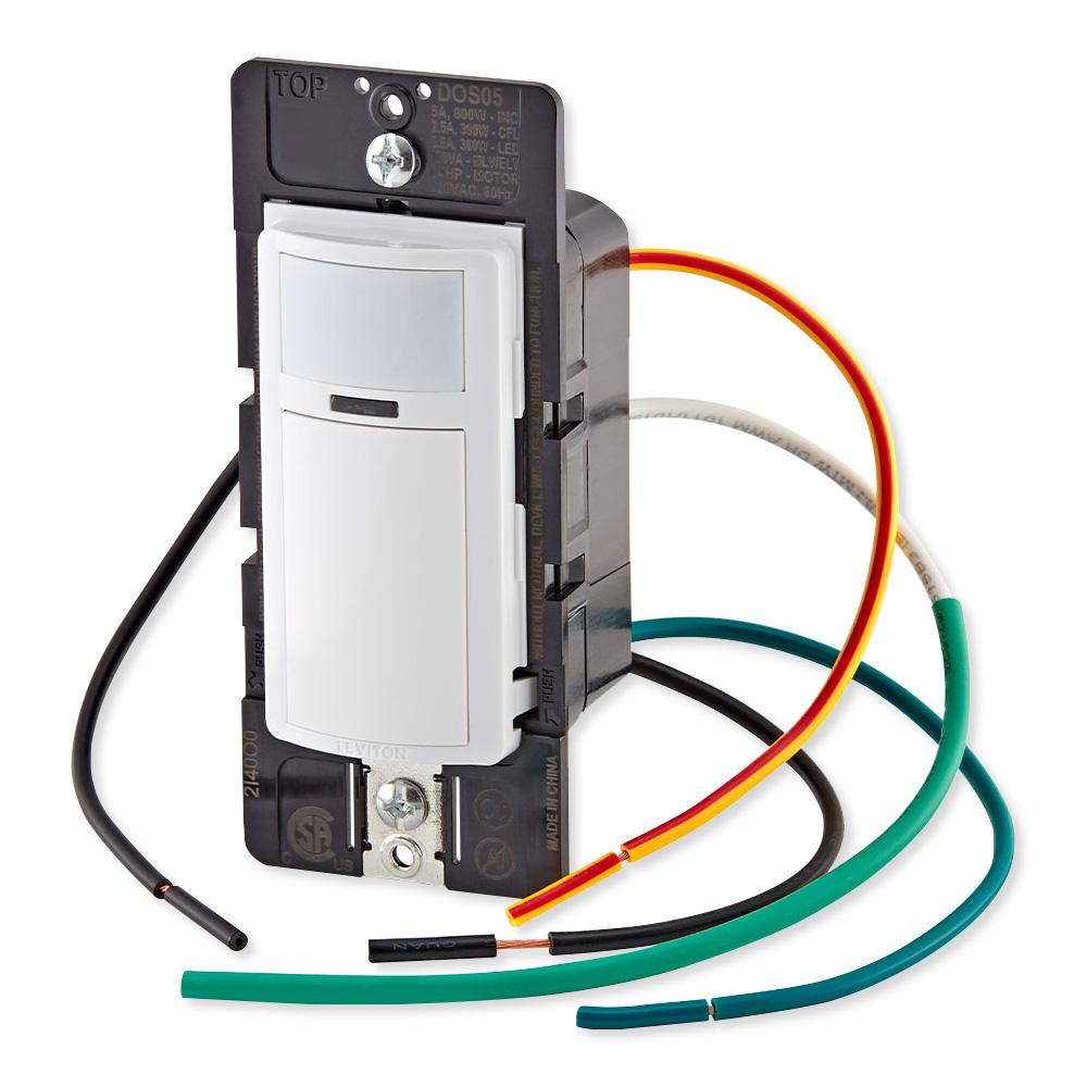 Leviton Decora In-Wall Occupancy Sensor Switch, Auto-On, 5A, Single-Pole or 3-Way