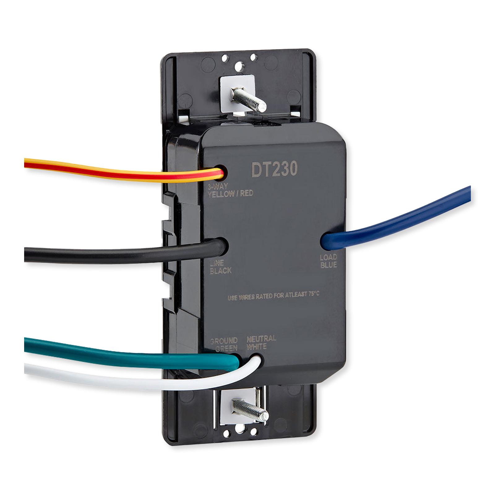 Leviton Decora In-Wall 30-Minute Countdown Timer Switch, 20A, 1 HP/16A Fan/Motor, Single Pole/Multi-Way/Multi-Timer