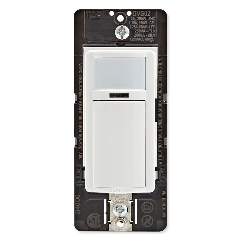 Leviton Decora In-Wall Occupancy Sensor Switch, Manual-On, 2A, Single-Pole