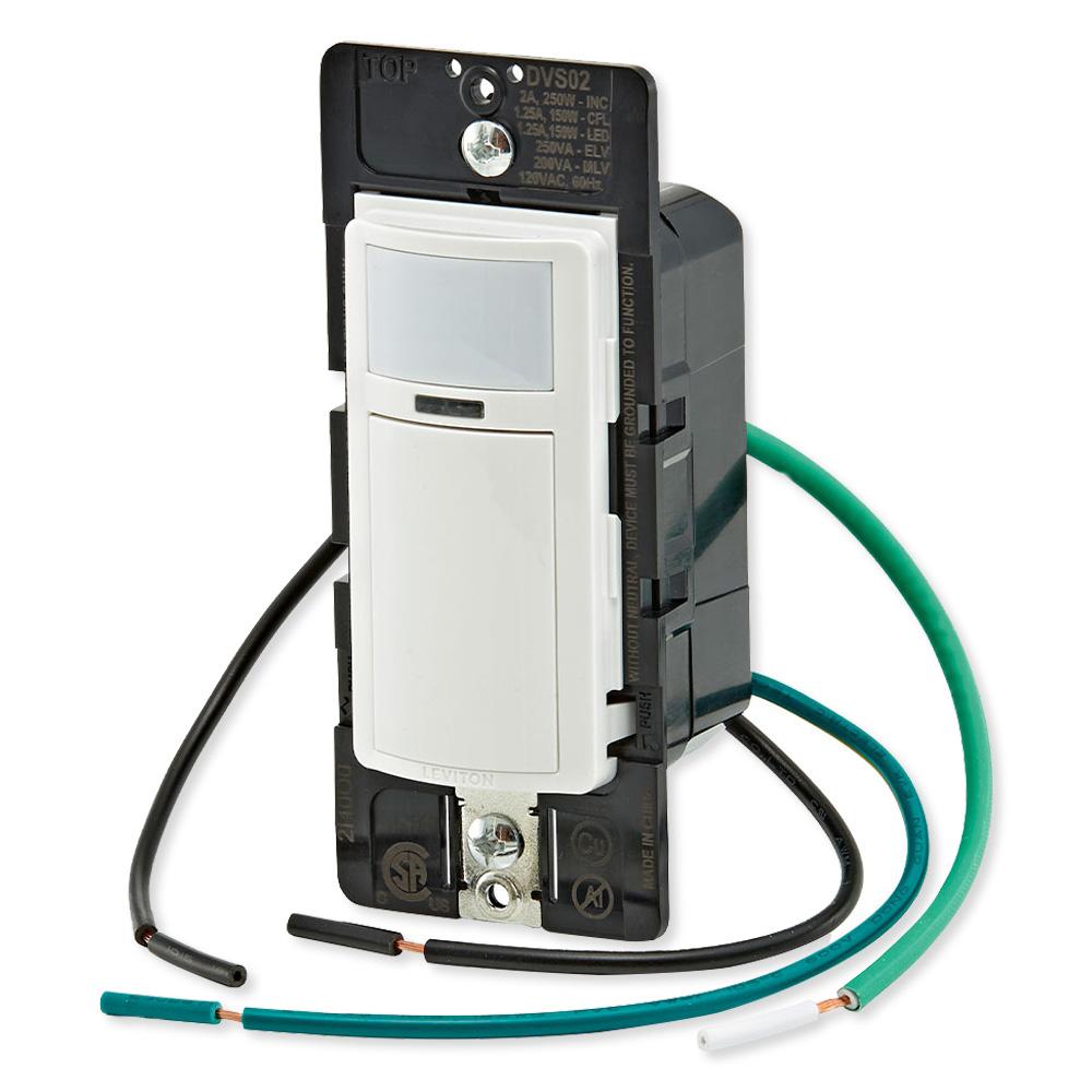 Leviton Decora In-Wall Occupancy Sensor Switch, Manual-On, 2A, Single-Pole