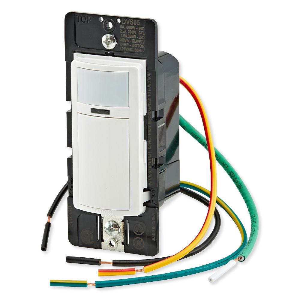 Leviton Decora In-Wall Occupancy Sensor Switch, Manual-On, 5A, Single-Pole or 3-Way
