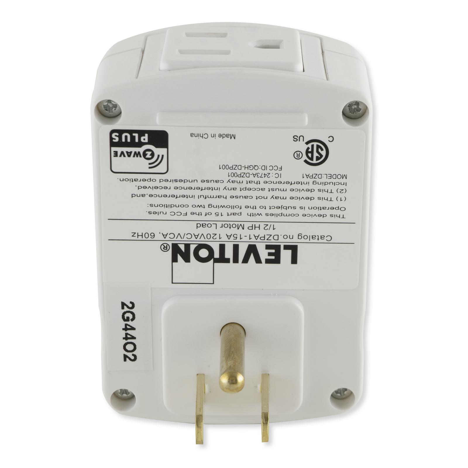 Leviton Decora Smart Z-Wave Plus Plug-In Appliance Module, Gen5