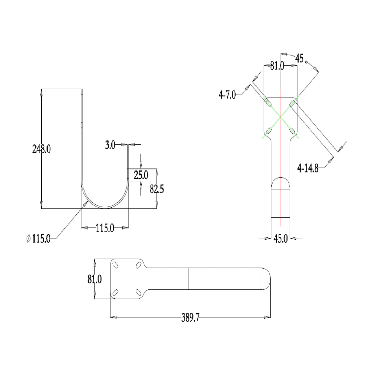 Leviton EV Pedestal Wall Hook