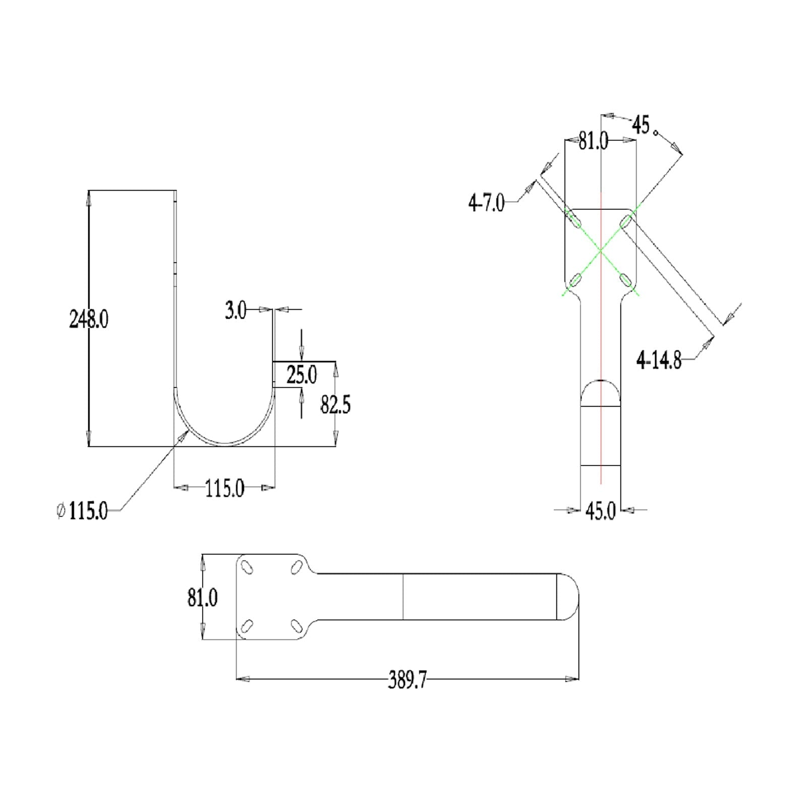 Leviton EV Pedestal Wall Hook