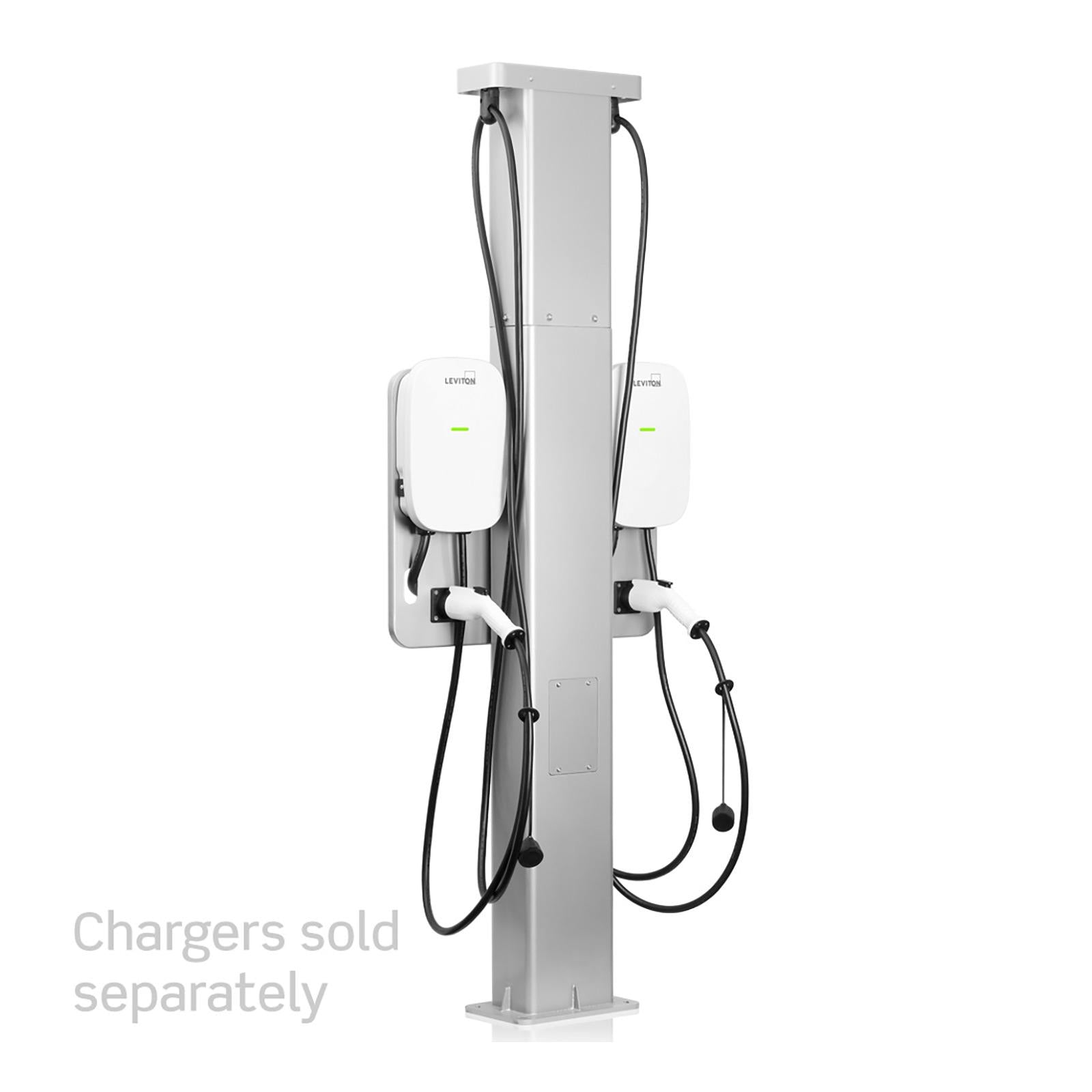 Leviton EV Side by Side Dual Mount Pedestal, Mounting Template