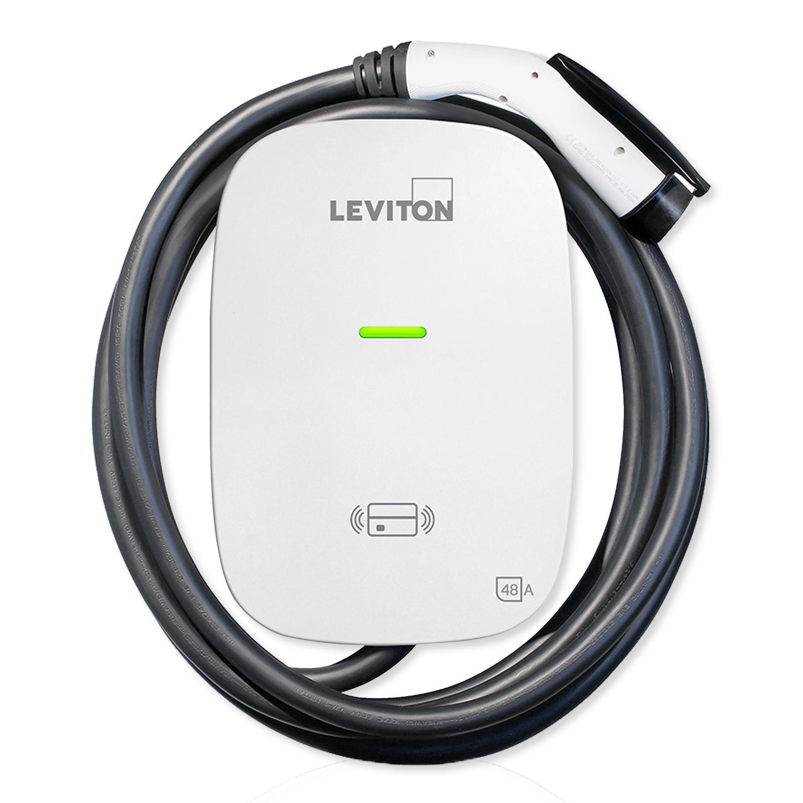 Leviton EV Series 48A Level 2 Electric Vehicle Charging Station, 18 Ft. Charging Cable