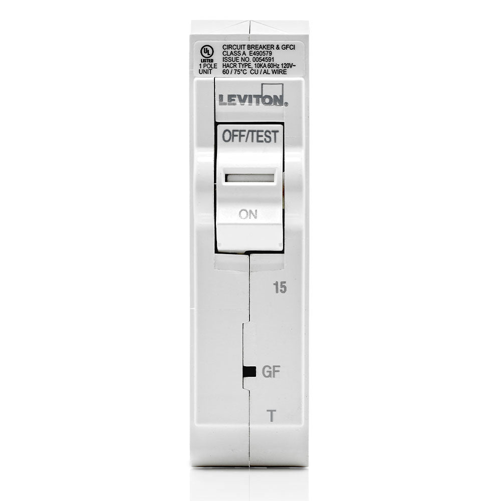 Leviton GFCI Thermal Magnetic Branch Circuit Breaker, 1-Pole