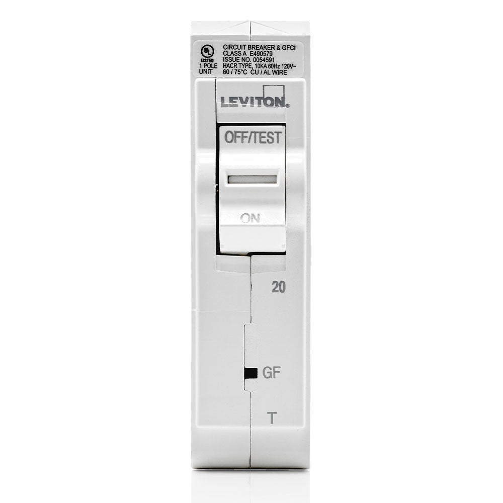 Leviton GFCI Thermal Magnetic Branch Circuit Breaker, 1-Pole